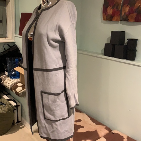 Grey open front Sweater - Picture 6 of 7